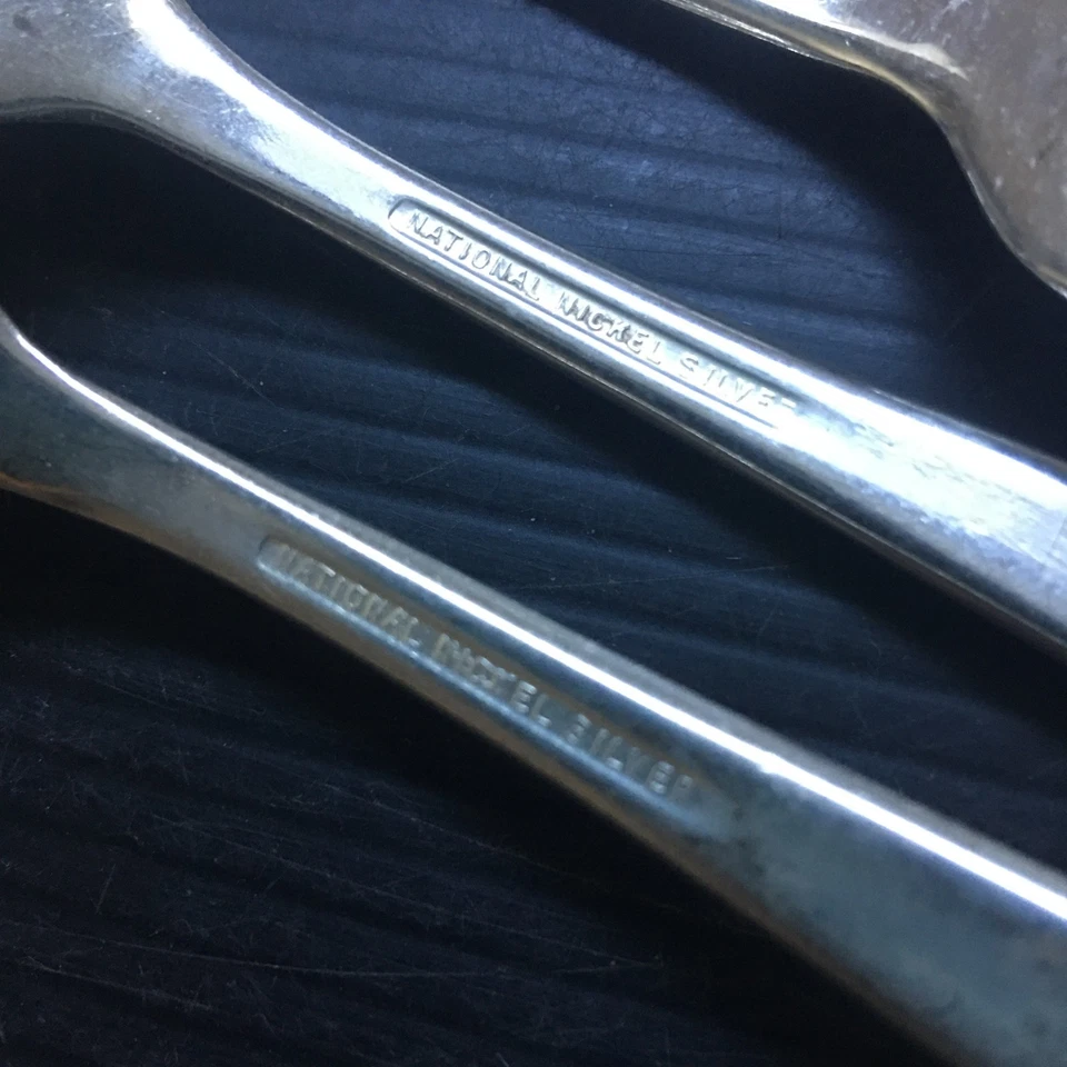Garfos de prata níquel vintage da década de 1970 premium nacional 10 peças 7 L x 1 W - Imagem 4 de 4