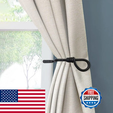 The Metal Magician Sturdy Wrought Iron Wall Mounted Curtain Holdbacks - Curtain