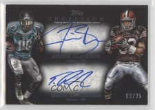 2012 Topps Inception Dual Rookie 9/25 Trent Richardson Justin Blackmon Auto 19bx