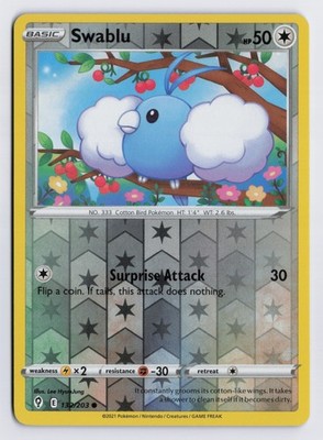 Swablu - SWSH07 #132/203 SWSH07: Evolving Skies Reverse Holo LP