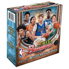Bowman 2025/26 NBA Basketball Factory Sealed Autograph Cards Mega Box - Presale