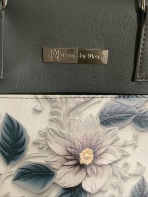 Bag By Mona Purse With Extra Strap And Matching Wallet Floral Design