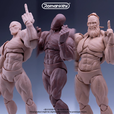 Romankey 1/12 Big Guy männlicher Soldat super flexibel beweglicher muskulöser Körper auf Lager