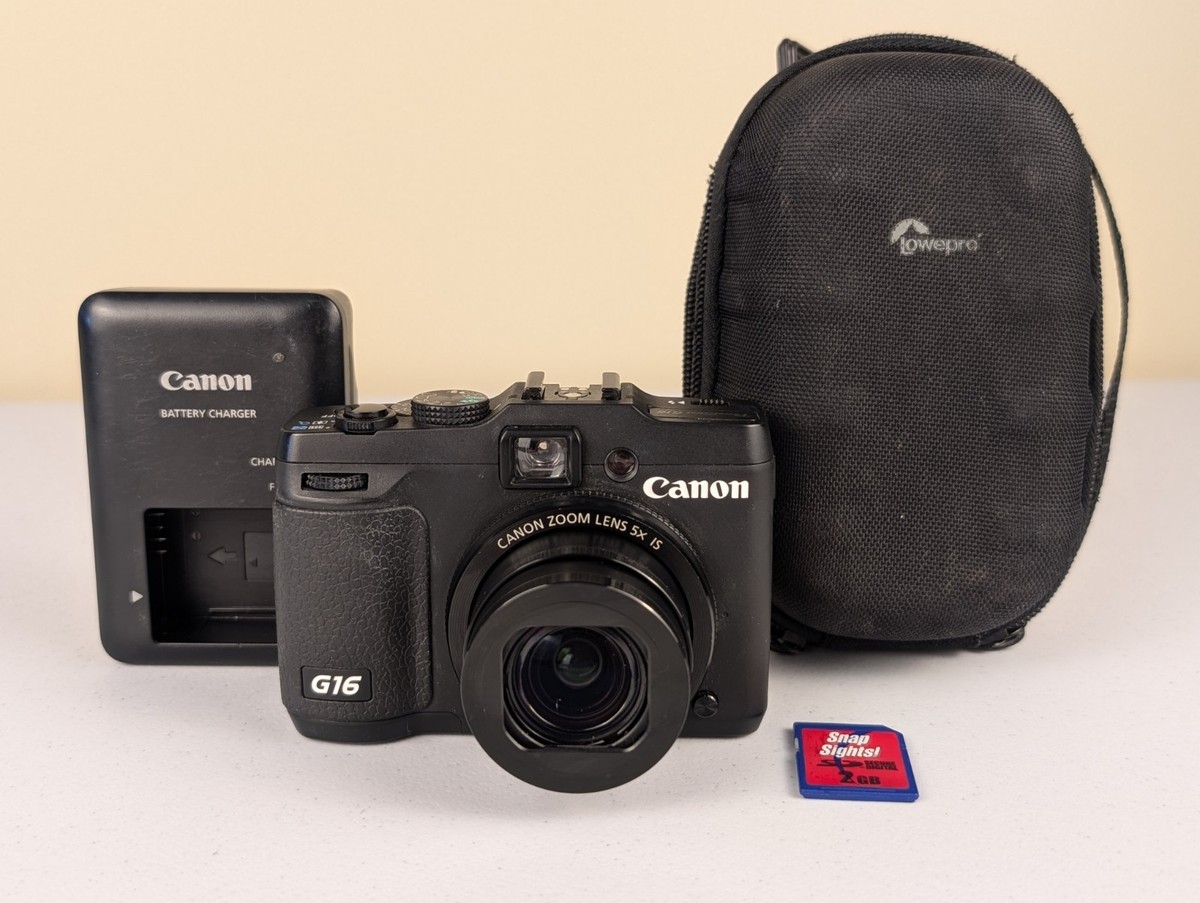 Canon PowerShot G16 12.1MP Digital Camera - Black for sale