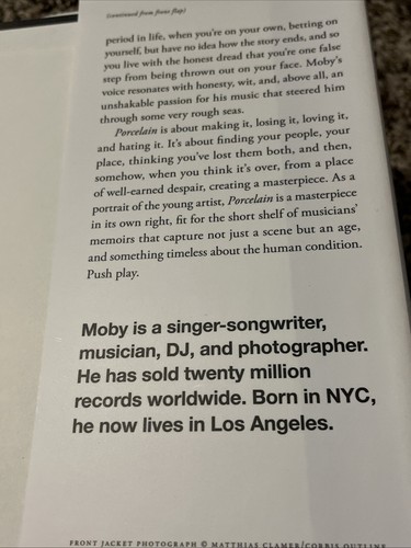 Libro de porcelana Moby *FIRMADO* - Músico - Rock antiguo - Electrónica - Valla publicitaria - Imagen 9 de 12