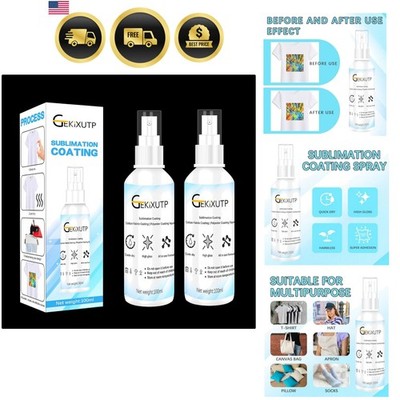 2 x 100ml Sublimation Spray for Cotton Tshirts，Sublimation Coating Spray for ...