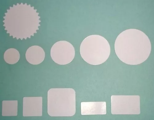 Blank White Price Point Stickers 20 25 30mm Circles 10 x 20mm 15 x 23mm Square