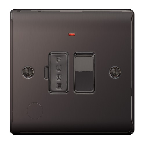 BG NEXUS DECORATIVE LIGHT SWITCHES & SOCKETS BLACK NICKEL RANGE BLACK INSERTS - Picture 16 of 36