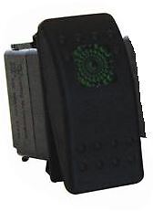 DragonFire On/Off Rocker Switch Green Light (520983) - Foto 1 di 1