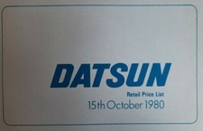 1980 / 1981 DATSUN SKYLINE CHERRY SUNNY 280ZX etc car brochure price list