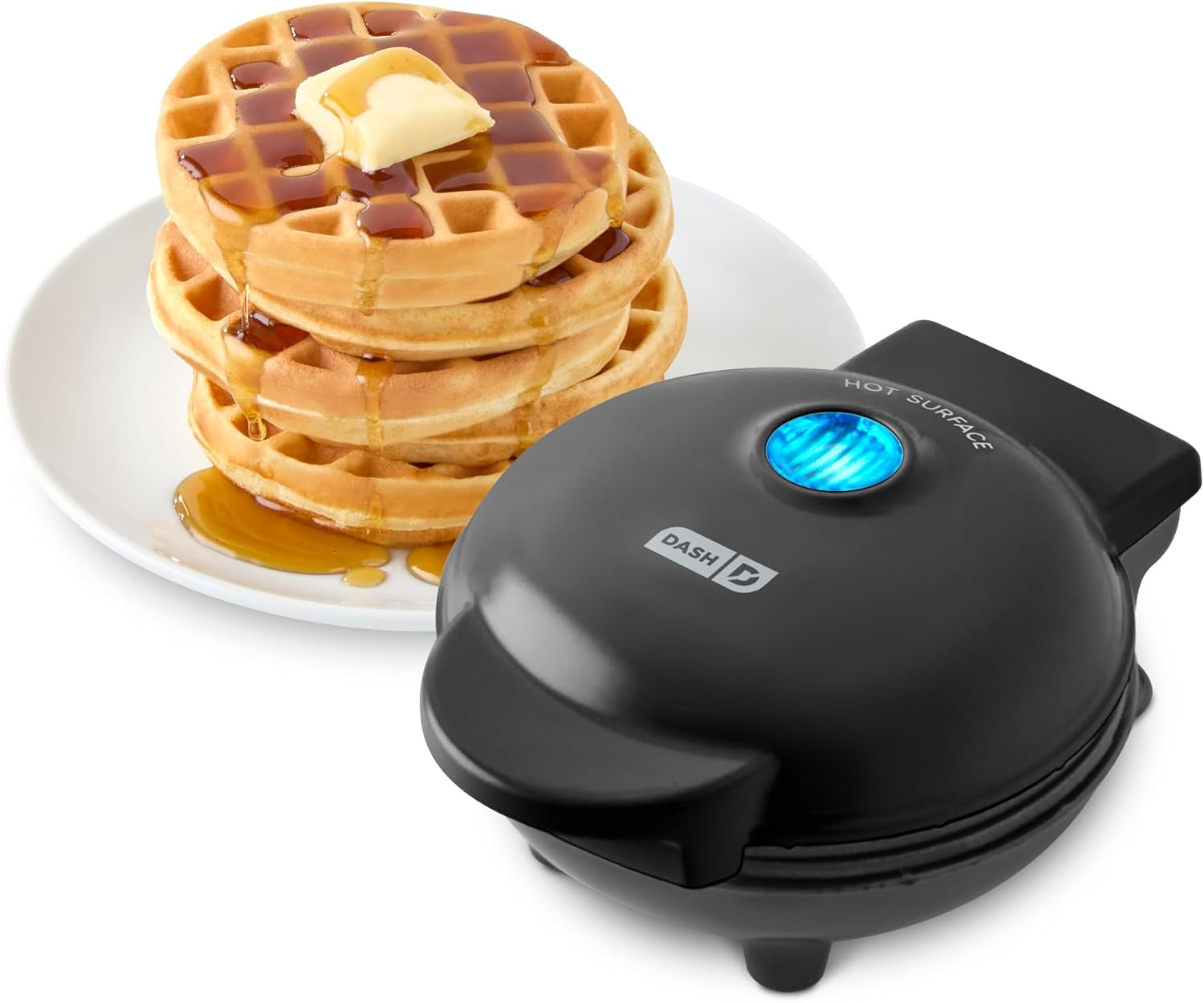 Mini Waffle Maker - Fast Nonstick Compact Breakfast Maker for Families-image