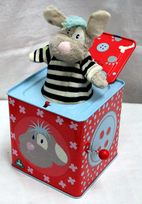 ELC BLOSSOM FARM LINE HUGO MUSICAL JACK-IN-THE-BOX PLAYS ''POP GOES THE WEASLE''