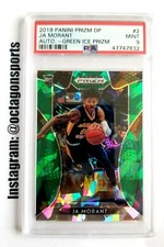 2019 PANINI PRIZM DRAFT GREEN ICE JA MORANT RC! 1/18! PSA 9! 1/1! FIRST ONE!