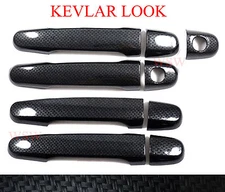 BLACK CARBON 4 DOOR HANDLE HAND COVER FOR TOYOTA HILUX VIGO CHAMP SR5 2005-2014