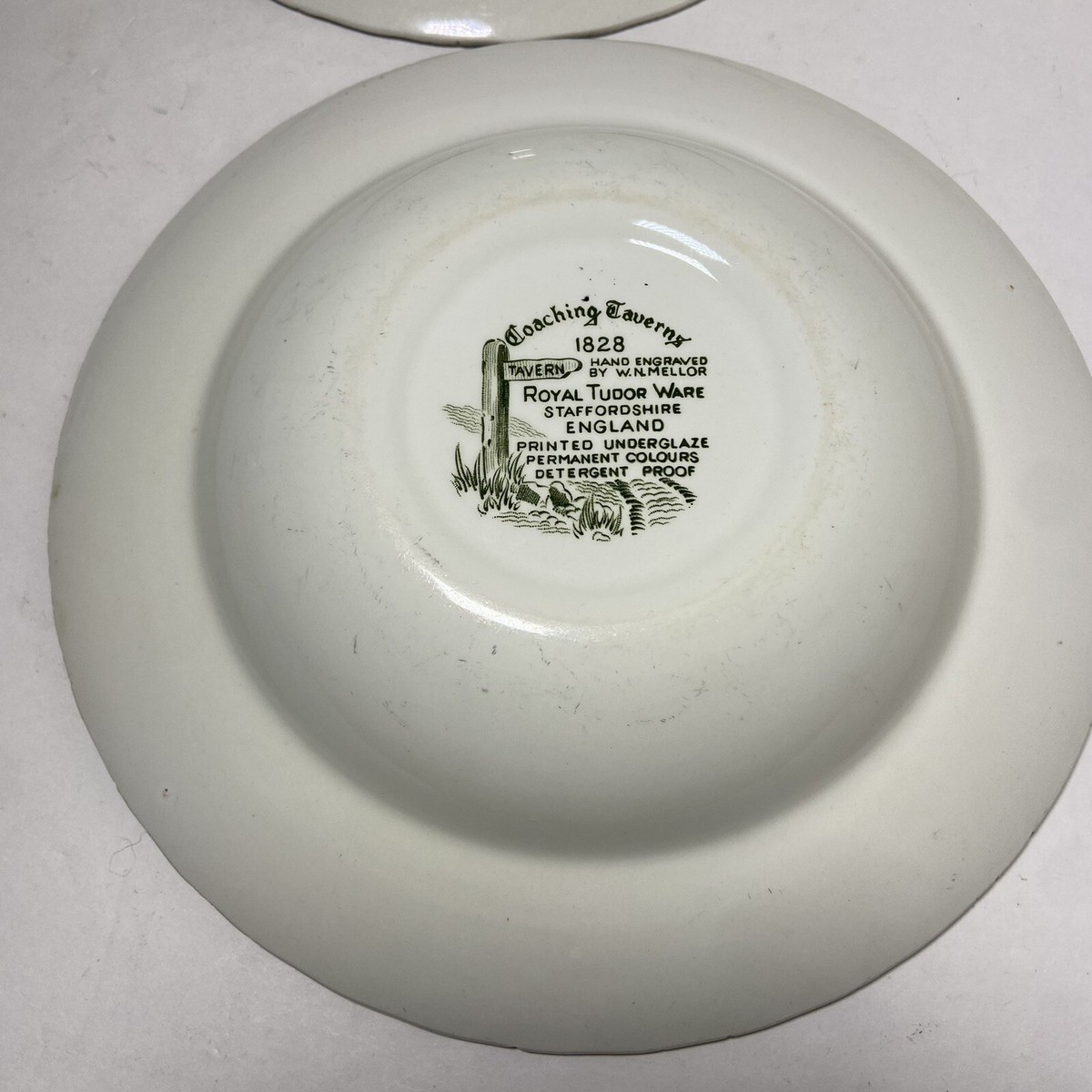 Royal Tudor Ware Coaching Taverns Bowls 1828 Staffordshire England