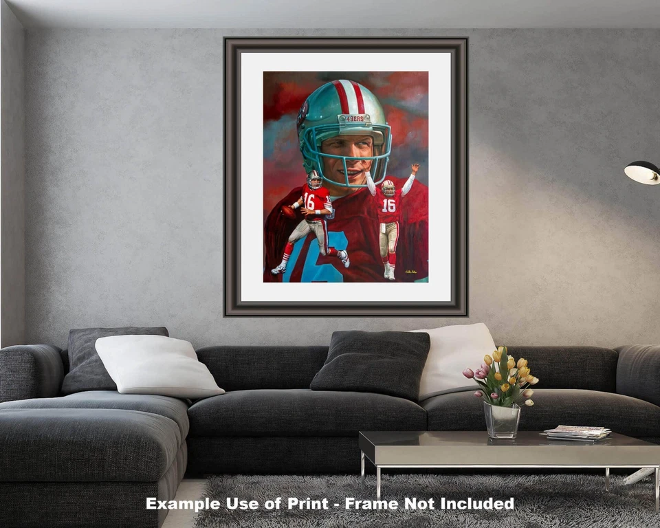 Impresión artística de fútbol americano Joe Montana QB Quarterback San Francisco 49ers NFL 1AM3 Foto 3 de 4