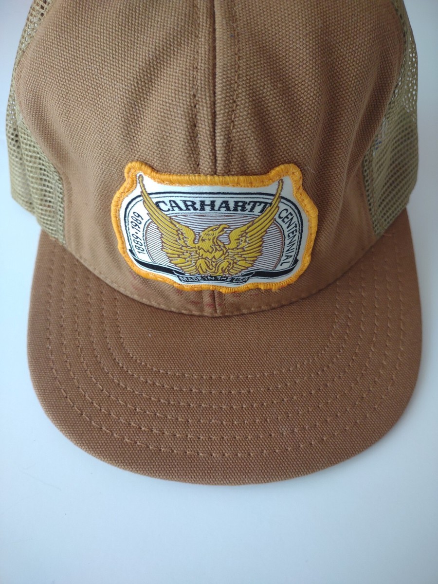 90s Carhartt キャップ ダック ビンテージ usa製 old 80s Vintage 90s Carhartt Hat Canvas Snapback Cap Olive Green Leather