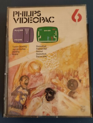 Philips G7000, Videopac 6, TENPIN BOWLING, BASKETBALL Cartridge, manuell und hart
