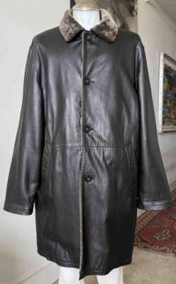 SHEARLING LEATHER SHEEPSKIN COAT / JACKET / ''OGGI'' MADE IN ITALY MEN SZ 46