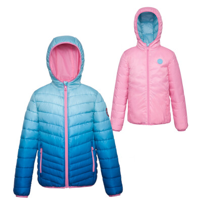 Rokka&Rolla Girls' Lightweight Puffer Jacket Reversible Winter Bubble Coat