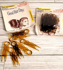 Good Hair Day Hair Pins Clip Barrettes Hair Accessory Plastic Opened 1996 Brown