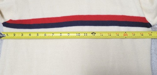 Vtg 90s Kodar Wool Blend Sweater Abstract Fruit Cream Academia Style No Size/M? - Picture 4 of 7