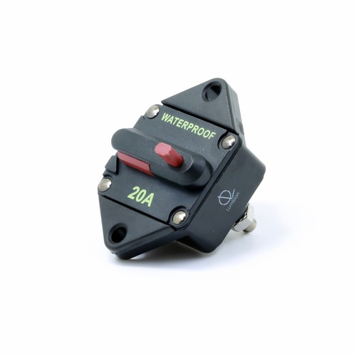 Lumision Waterproof DC Circuit Breaker Panel Mount Resettable 12-48VDC 20A - Picture 1 of 9