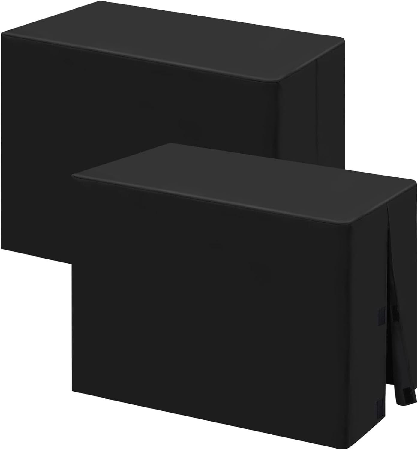 S, 2 Pack, Black Covers For 4 Foot Tables, 4ft,