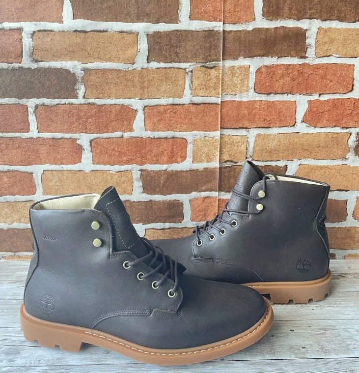 TIMBERLAND MEN'S BELANGER EK+ 6inch WATERPROOF BOOTS DARK BROWN FULL GRAIN.SZ8.5 image 3