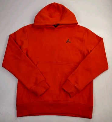 Nike Air Jordan Essentials Fleece Hoodie Sweatshirt Mens Small Orange DA9818-803