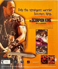The Scorpion King Magazine Print Ad Dwayne Johnson Promo Art Playstation GameCub