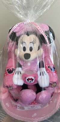 It s A Girl Baby Shower   Handmade Walt Disney Minnie Mouse Diaper Cake Chair