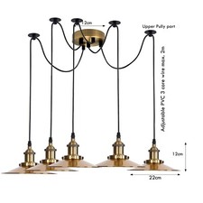Spider Pendant Light 1/2/3/4/5 Way Pendant Light Vintage Ceiling E27 Chandelier