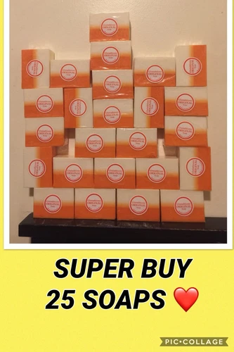 25 x Original Glutathione + Kojic Acid 2in1 Soap Skin Whitening Gluta Papaya