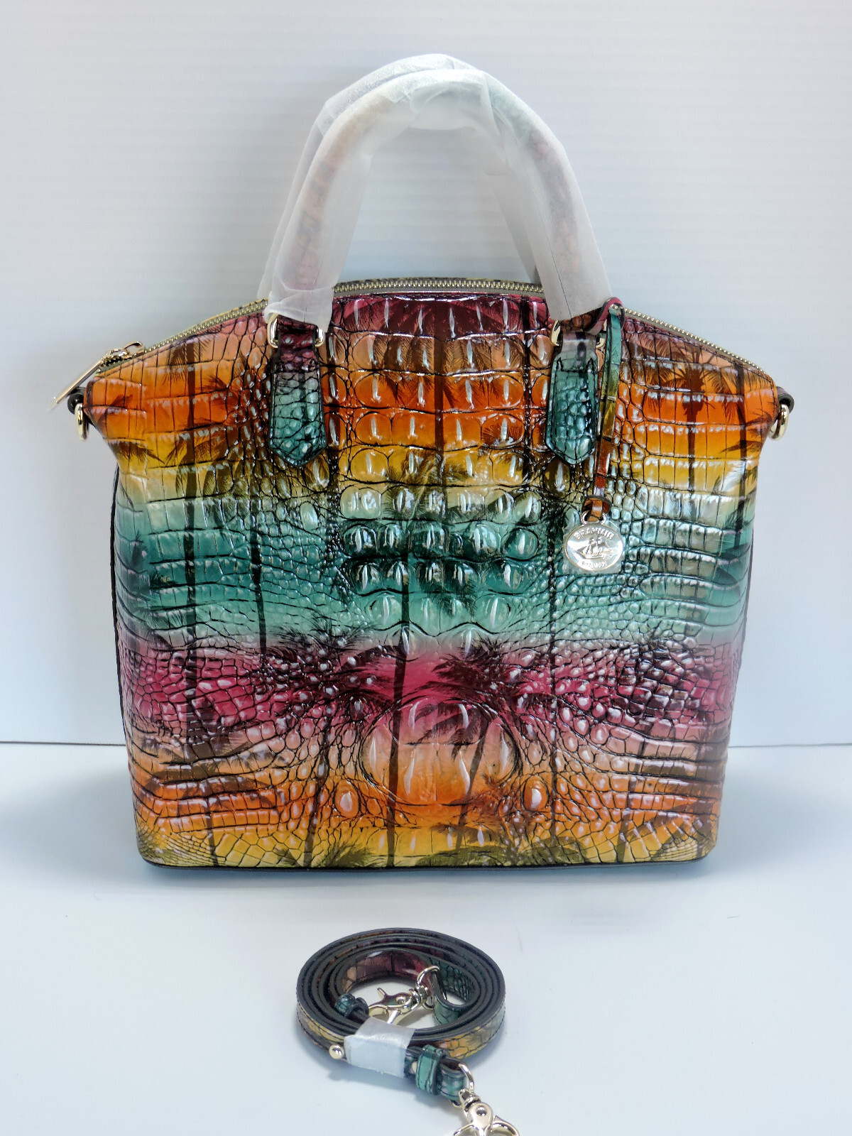 Brahmin Large Duxbury Luau Melbourne Embossed Leather Satchel NWT