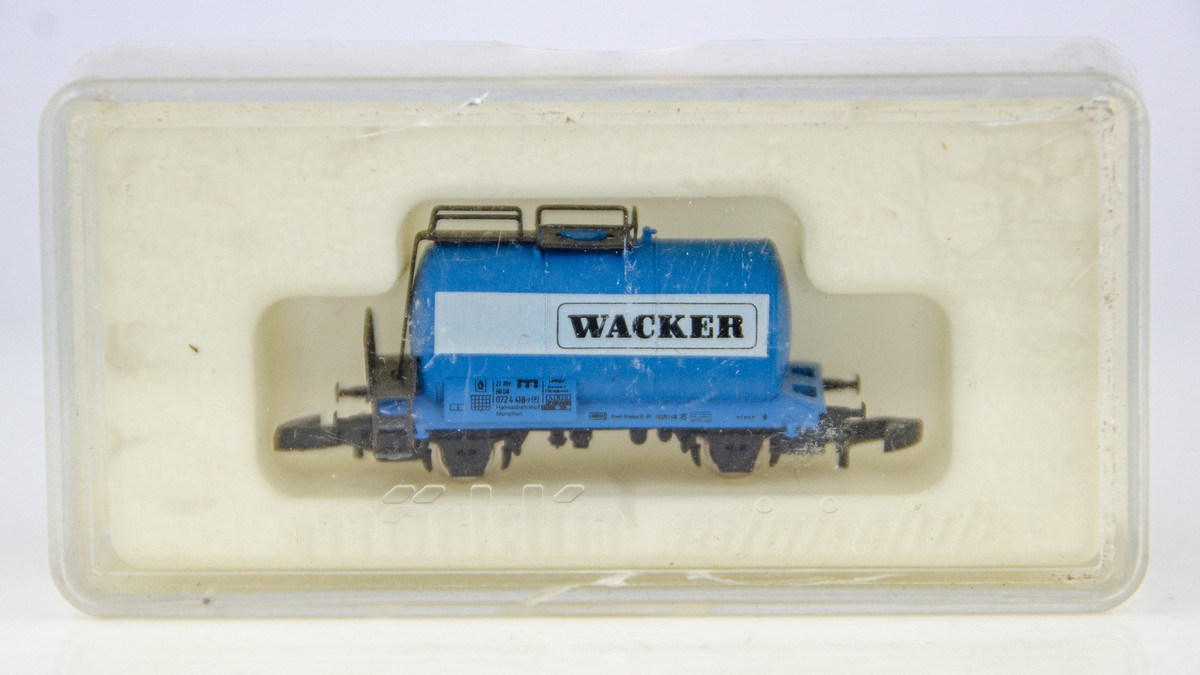 Rare Vintage Marklin Mini-Club 87716 German Z Scale Short Blue