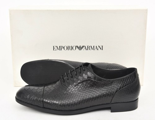 NIB EMPORIO ARMANI Black Alligator 