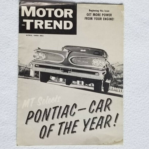 Pontiac Is 1959 Motor Trend Car of the Year, "MT Selects Pontiac", VG Condition - Picture 1 of 6