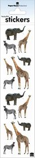 Stickers Paper House Slim Size Zoo Animals Elephants Zebras Giraffes Repeats