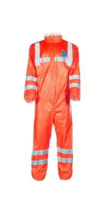DuPont  Tyvek  500 HV Coverall Model 125. Size L. Fluorescent Orange.