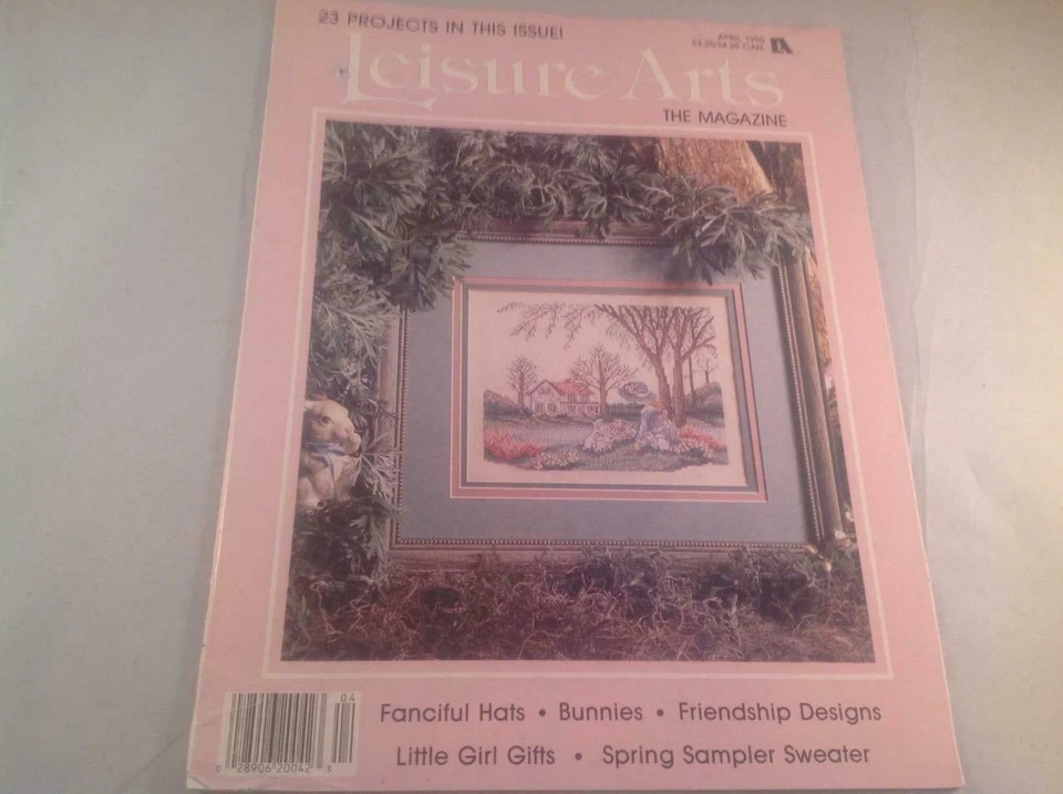 Leisure Arts Cross Stitch Pattern Books Vintage 80s and 90s - Image 4 of 4