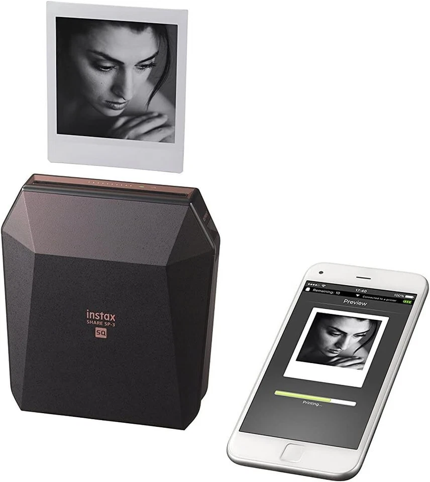 Instax Fujifilm Square Instant Share Sp-3  Film Wireless SmartPhone Printer BLK - Image 2 of 4