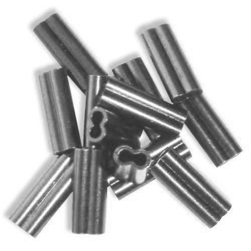 100pcs Double Fishing Sleeves Tube Barrel Copper Crimping Wire Connectors Tackle - Picture 9 of 10