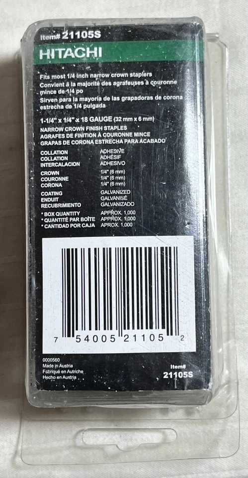 NOS Hitachi Fence Staples  18-Gauge 1/4" Crown x 7/8" 3 Boxes Fencing Supplies - Image 4 of 4