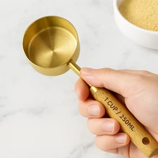 Luxury Measuring Cups & Spoons Set 8-Piece Stainless Steel Finish