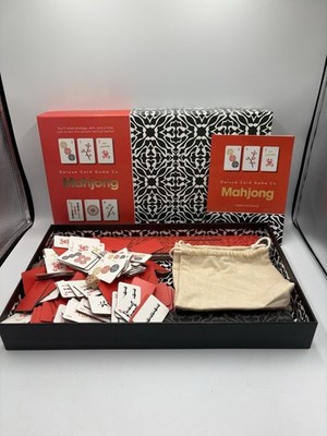 Deluxe Card Game Co Mahjong - Pappplättchen - komplett komplett Familienabendspiel