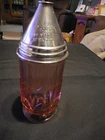 Rare Pink Kitchen Depression Glass Tilt A Spoon footed Sugar dispenser