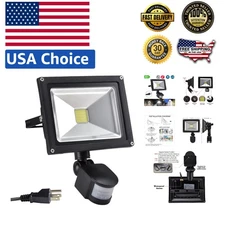 PIR Induction Waterproof LED Floodlight - Cool White 6000K - 180° Detection