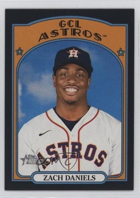 2021 Topps Heritage Minor League Edition Black Border 50/50 Zach Daniels v9t
