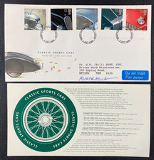 1995 UK Great Britain Classic Sports Cars Royal Mail First Day Cover FDC